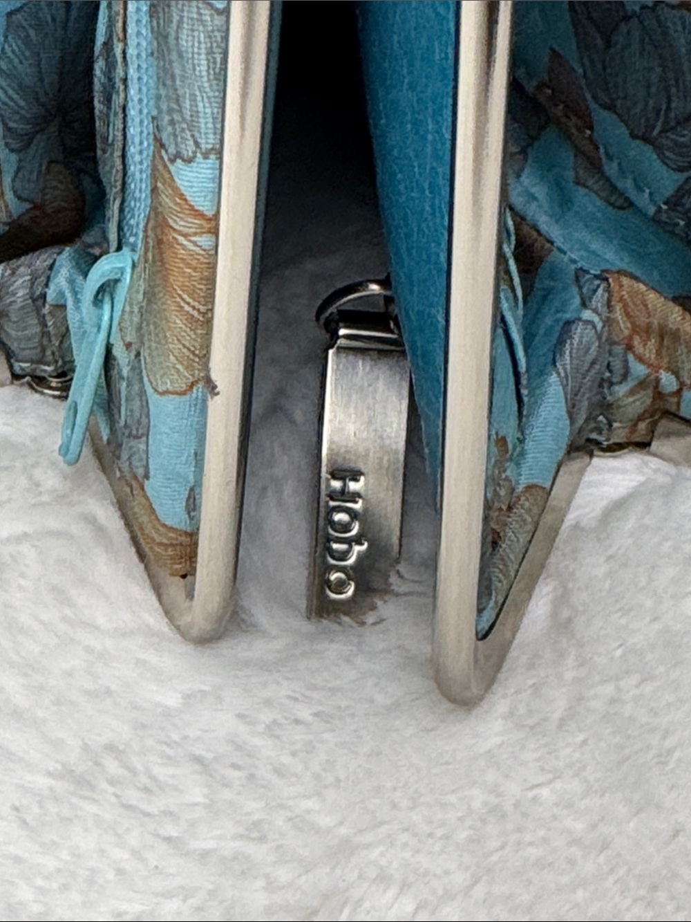 HOBO Teal Leather Frame Clutch - Picture 6 of 8